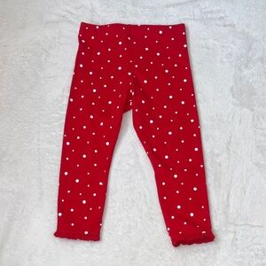 DUNNES store Red Polka Dot Leggings 12-18 months baby girl